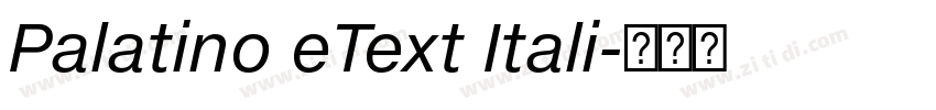 Palatino eText Itali字体转换 Palatino eText Itali字体转换